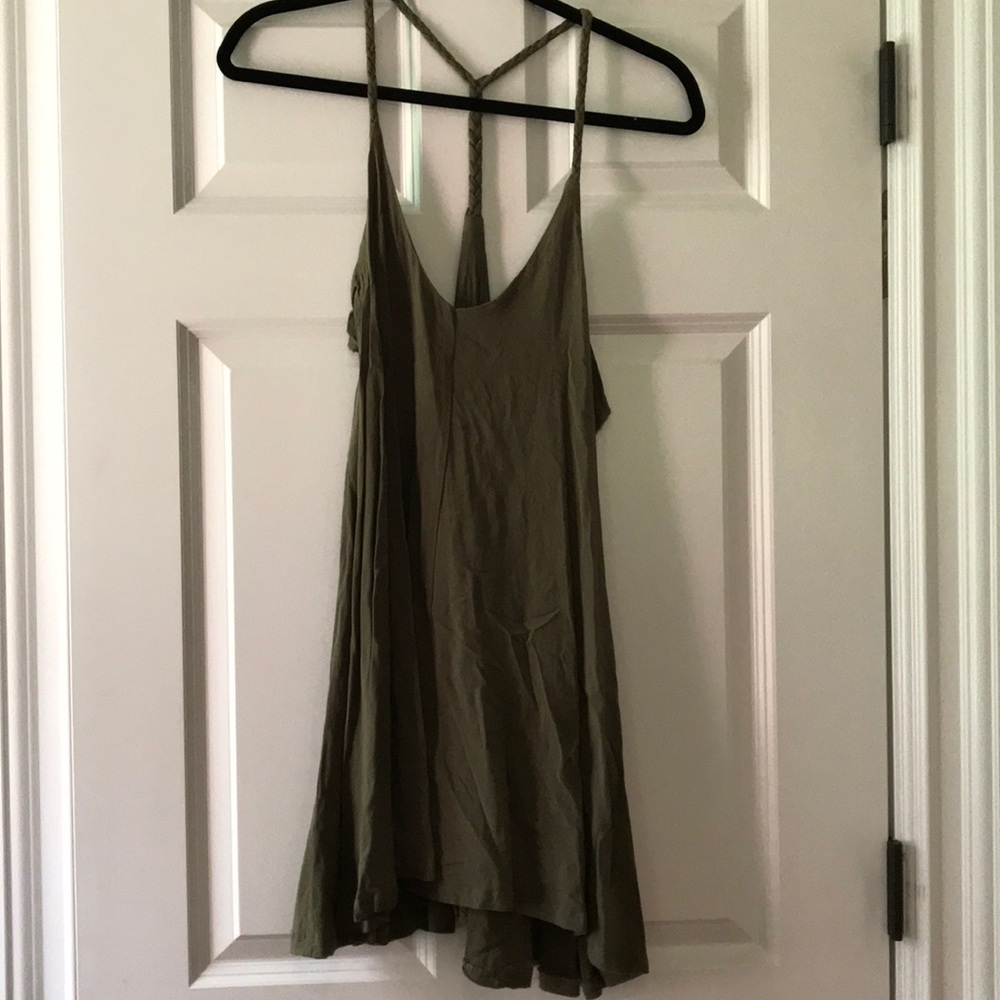 Green shift dress fantastic straps
